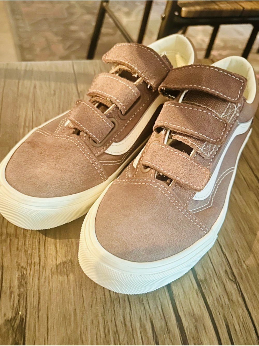 Vans Suede Velcro Sneakers in chocolate brown (MENS 4.5, WOMENS 6)
